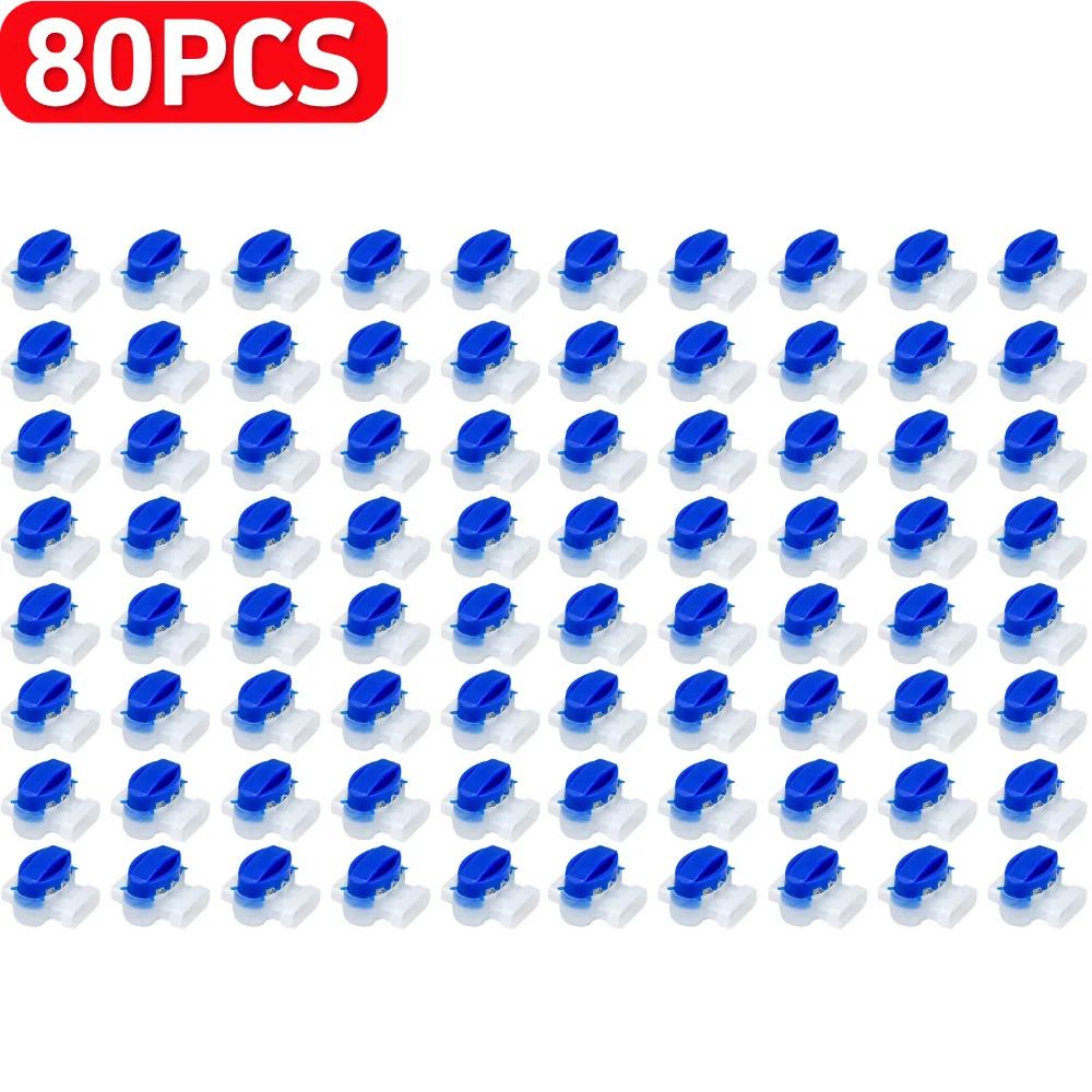 

100Pcs 3 Holes Cable Connector Waterproof Connection Clamps Without Stripping for Gardena/Husqvarna/Worx/Robomow Lawnmower