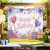 Party Backdrop Pink Purple Photo Booth Background Front Door Decor