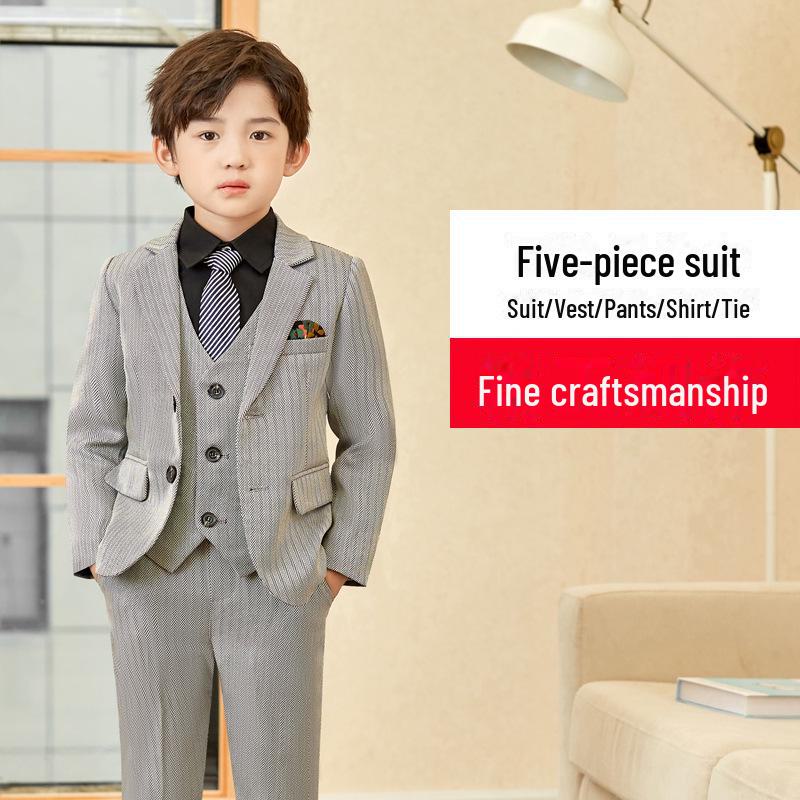 Boys' Autumn and Winter Formal Suit for Weddings and Events – Children's Dress Coat Set