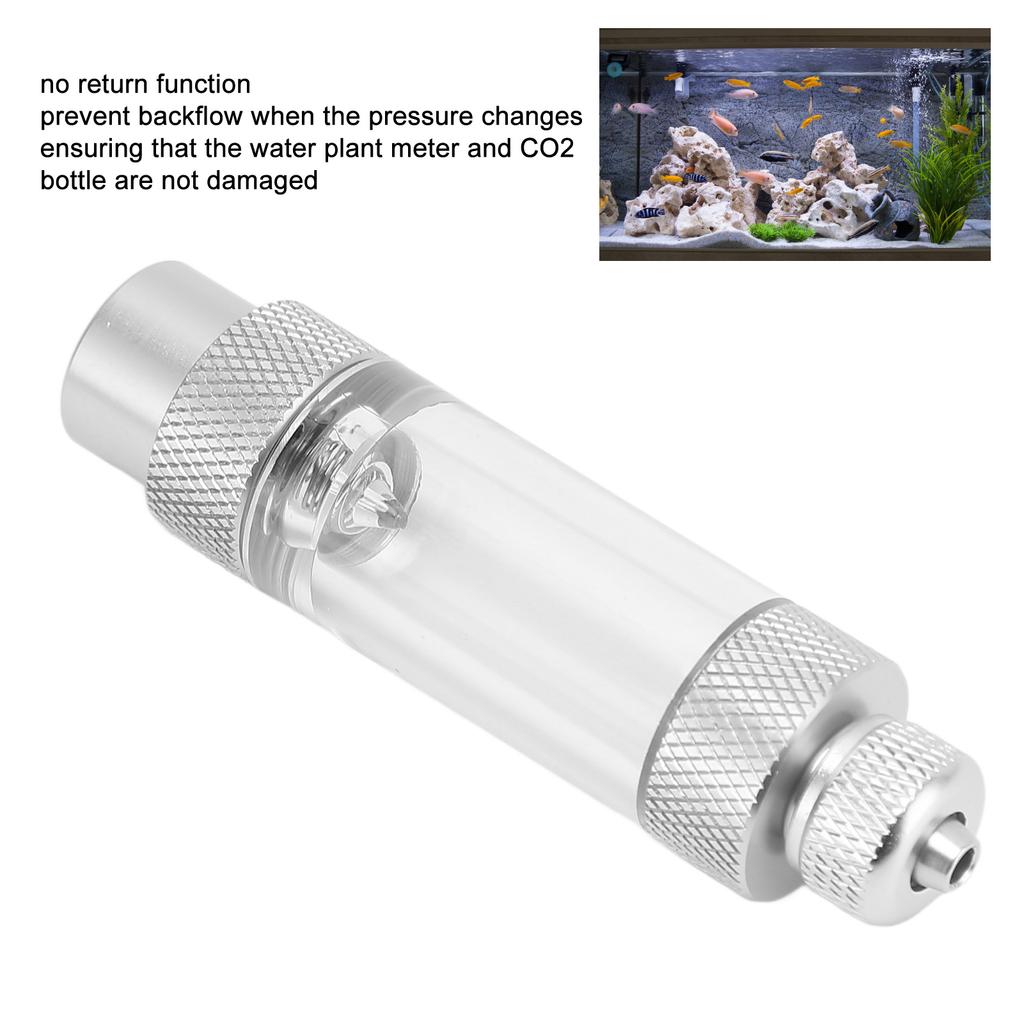 CO2 Bubble Counter Prevent Return Accurate Counting Aluminum Alloy Aquarium CO2 Regulator for Fish  S