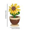 Educational Building Block Flower Bouquet Pot Plant Toy, Small Part Assembly Floral Decoration, Realistic Children Girl Gift