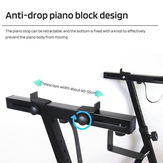 Keyboard Stand Z-style Heavy-Duty Piano Stand Adjustable Music Stand Portable Digital Piano Stand Holds Up To 264lbs