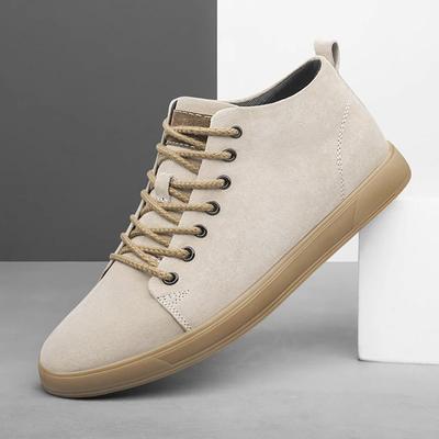 Modne Męskie Buty Codzienne ze Skóry Naturalnej Oddychające Proste Trampki Modne Buty do Jazdy Pieszej Tenisa Sznurowane Solidne Obuwie do Jazdy na Rolkach