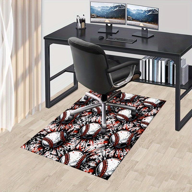 Office Carpet: Baseball Patterned Sofa Rug for Chair Protection