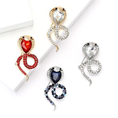 Personalized Alloy Rhinestone Cobra Brooch Creative Versatile Men'S And Women'S Suit Coat Corsage Jewelry Pin