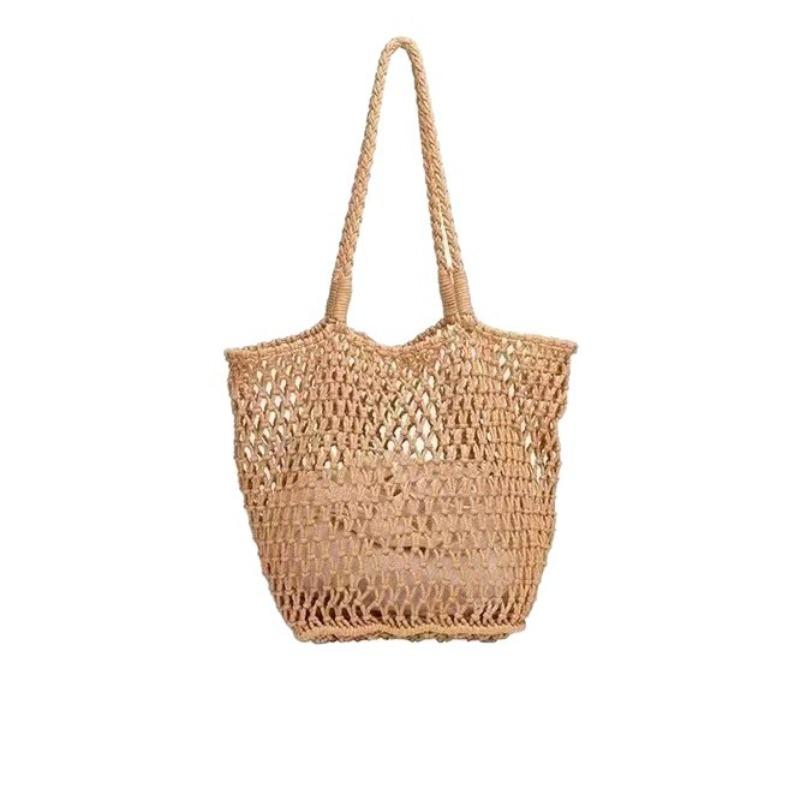 Sac de plage tissé creux design de niche d'été pour femmes nouveau sac à bandoulière en maille grande capacité