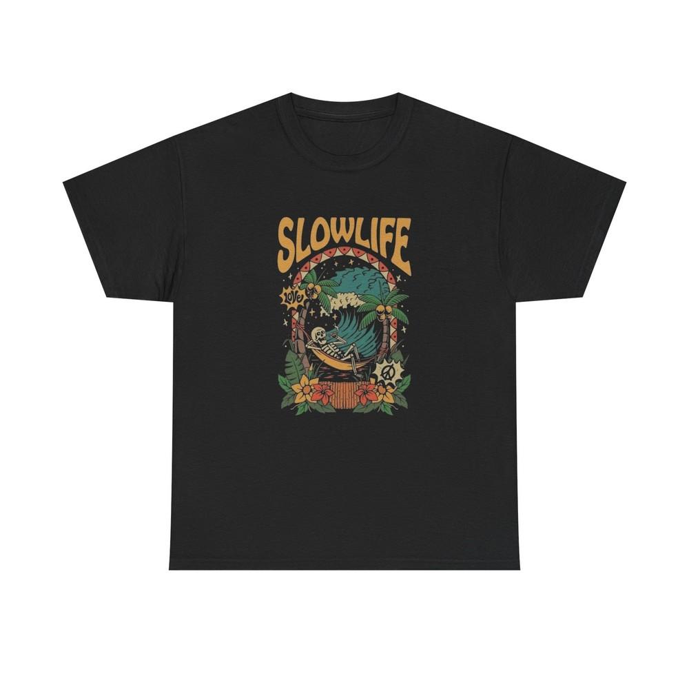 Slow life And love Graphic T-Shirt Unisex Heavy Cotton Tee NEW