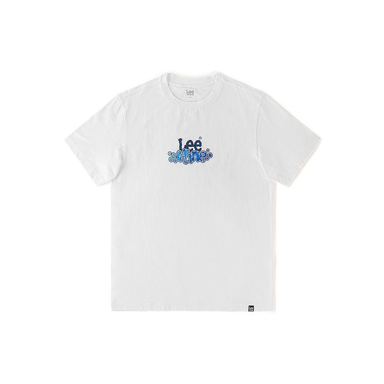 Comfortable Fit Round Neck Logo Printed Short Sleeve T-Shirt Men tops White LMT0081264LE00FK14000