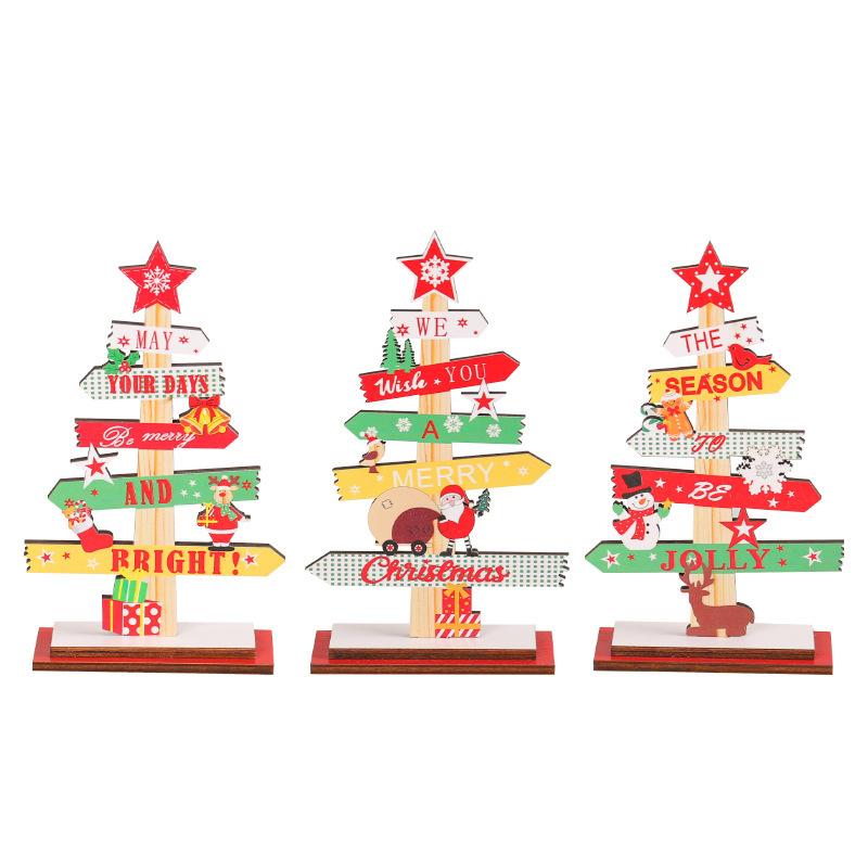 Ornements en Bois de Noël Bricolages de Noël Ornements de Table pour Restaurant Bar
