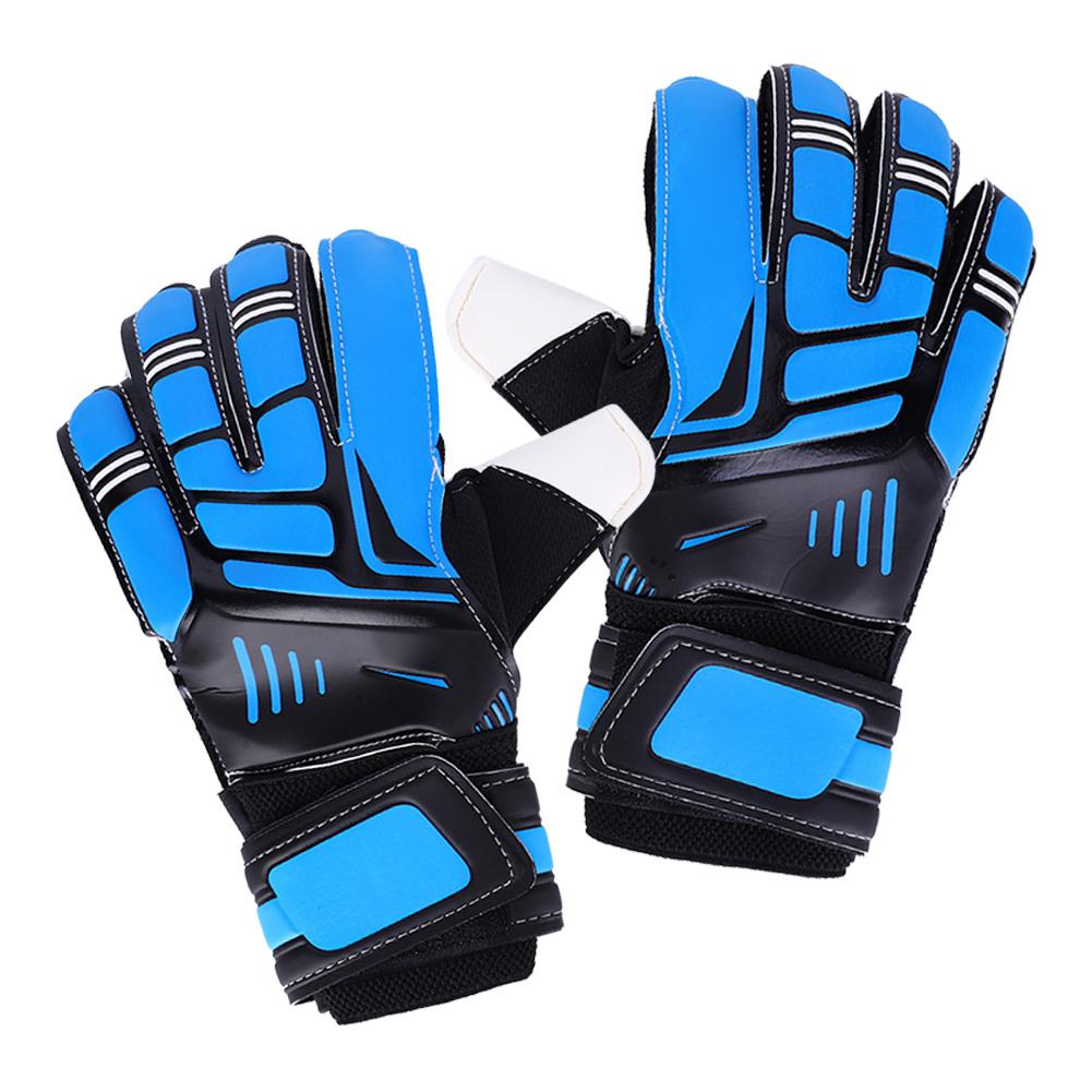A Pair of Special Thicken Latex Blue Adults Anti Skid Football Goalkeeper Soccer Training Gloves