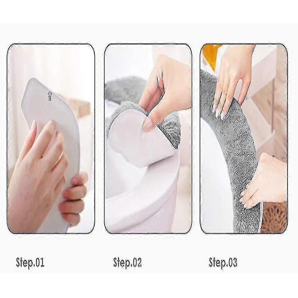 1pair Toilet Seat Cushion,adult Pad Cover Padded Thick Warm Toilet Mat