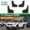 4PCS Car Mud Flaps Splash Guards Mudguards Car Mud Flaps Compatible with Peugeot 2008 2013 2014 2015 2016 2017 2018 2019