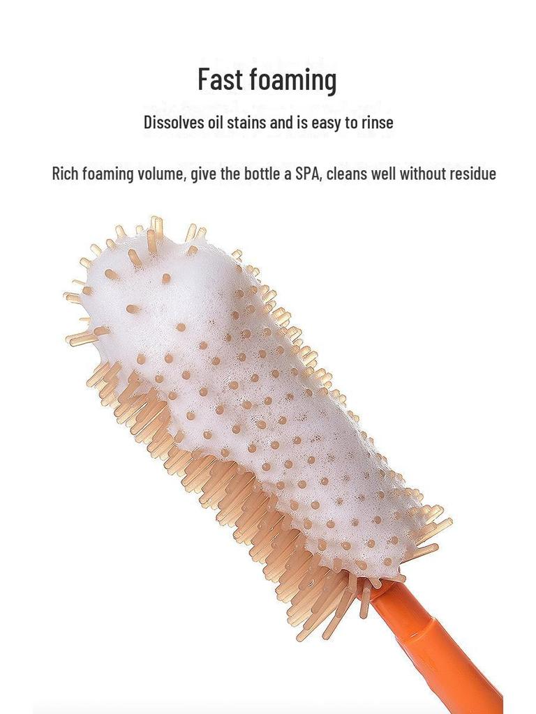 360° Drehendes Baby Silikon Schnuller- & Flaschenreinigungsbürsten-Set