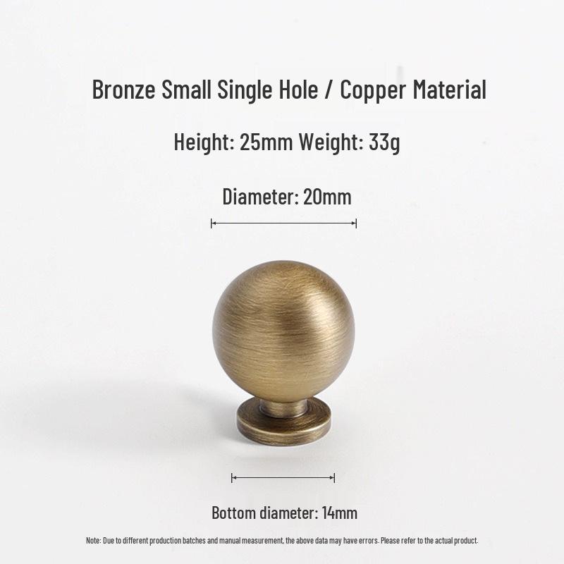 Bronze Brass Pull Handle: New Chinese Style Cabinet, Wardrobe & Drawer Retro Door Handle