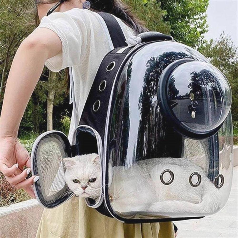 Large Space Transparent Pet Carrying Bag Breathable Pet Carrying Backpack Pet Travel
