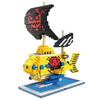 Small particle building blocks, pirate ship children's plugging puzzle toy desktop ornaments birthday gift