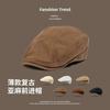 Retro Forward Hat Men's and Women's Linen Cap Spring and Summer Breathable Literary Beret British Painter Hat