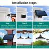 1SET Solar LED Chandelier, Single or Double Head Outdoor Chandelier, IP65 Protection Rating Camping Decorative LED Bulb
