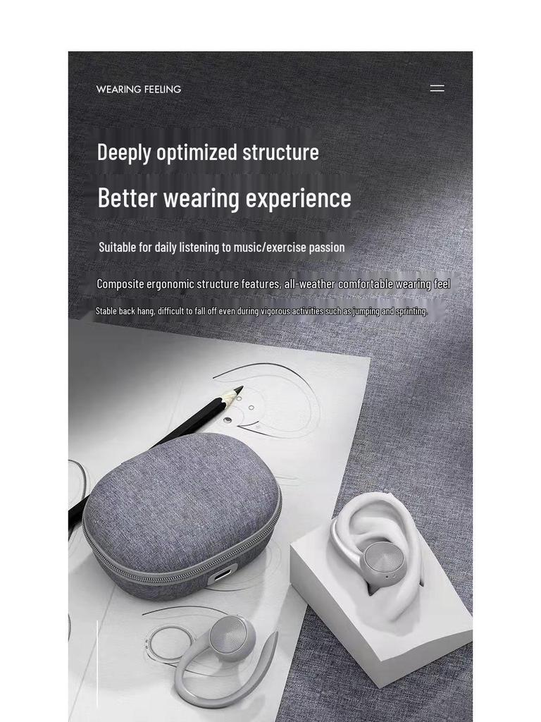 Wireless TWS Bluetooth Sports Ear-Hook Waterproof Headset