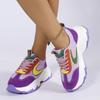 Women Sneakers Retro Running Shoes Casual Leather Fabric Breathable Loafers Height Increased Platform Sneakers Women