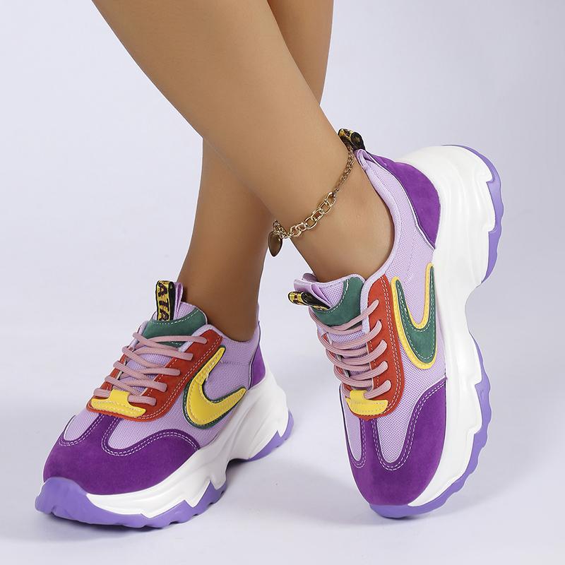 Women Sneakers Retro Running Shoes Casual Leather Fabric Breathable Loafers Height Increased Platform Sneakers Women