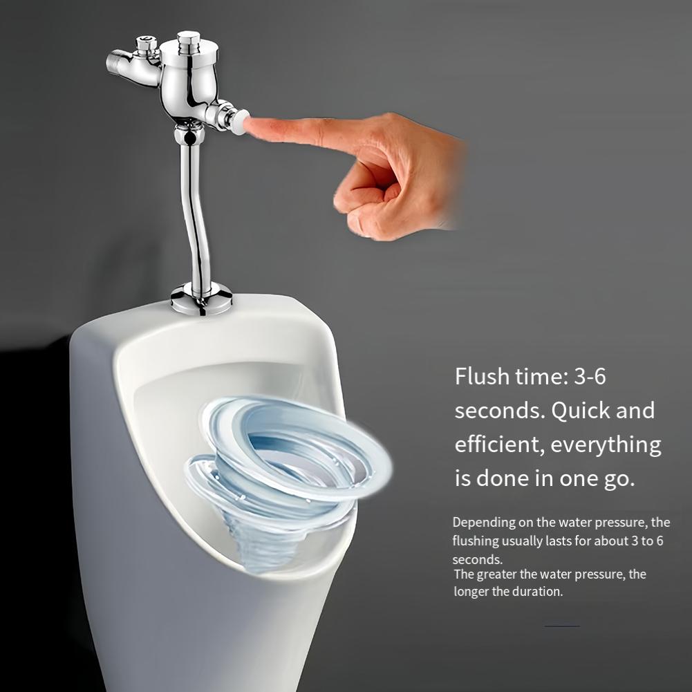 Automatic Shutoff Valve Time Delay Flush Valve Restroom Upgrade Copper Flush Valve Mechanism Versatile Installation