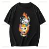 Funny Cartoon Printing T Shirt Adventure Time Cotton T Shirt for Men and Women Casual Wear Classic Anime Graphic Man's T Shirts