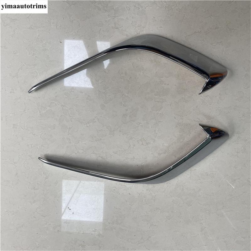 For Mazda 3 2014 - 2016 Car Front Fog Lights Lamps Eyebrow Eyelid Strip Decoration Cover Trim ABS Chrome Accessories Exterior
