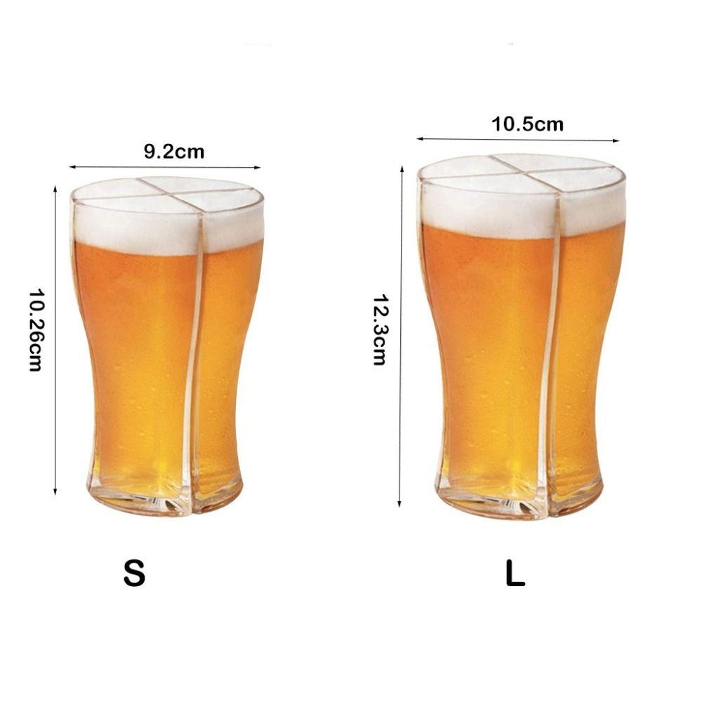 4pcs Acrylic Wine Glass Transparent Beer Cup Funny Beer Mug  Club