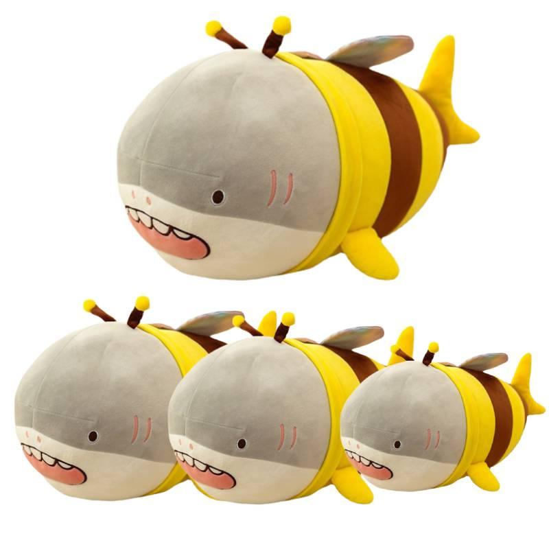 Bee Shark Plush Toy Funny Stuffed Animal Pillow Gift