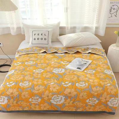 Prateľný zosilnený bavlneno-polyesterový kvetinový poťah na deku pre všetky ročné obdobia