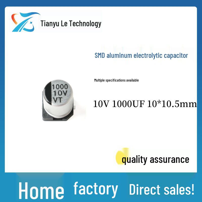 SMD Aluminum Electrolytic Capacitor 10V 1000µF, 10x10.5mm