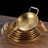 Stainless Steel Spanish Seafood Rice Pot Golden Korean Army Hotpot Thickened Commercial Double Ear Frying Pan Dry Pot Basin