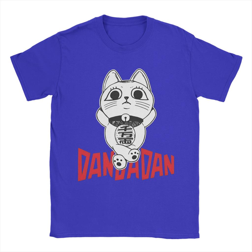Dandadan   Men T Shirts Turbo Granny Cat Awesome Tee Shirt Short Sleeve O Neck T-Shirt 100% Cotton Gift Clothing