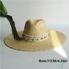 Cappello Estivo in Paglia Naturale Jazz Oversize Cappello Parasole Estivo Cappello da Sole per Uomo e Donna Cappello da Pesca