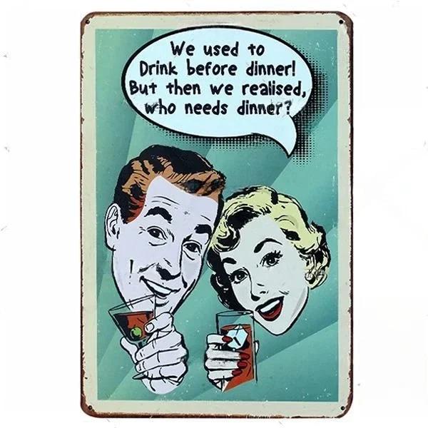 Retro Wine Metal Sign Plaque Vintage Whiskey Painting Perfect for Bar Restaurant Club Man Cave Wall Decor