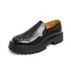 Fashion Lacquer Leather Men's Shoes Trendy Minimalist Black and White Style Fashion Party Daily Office Work Outdoor Street Shoes New