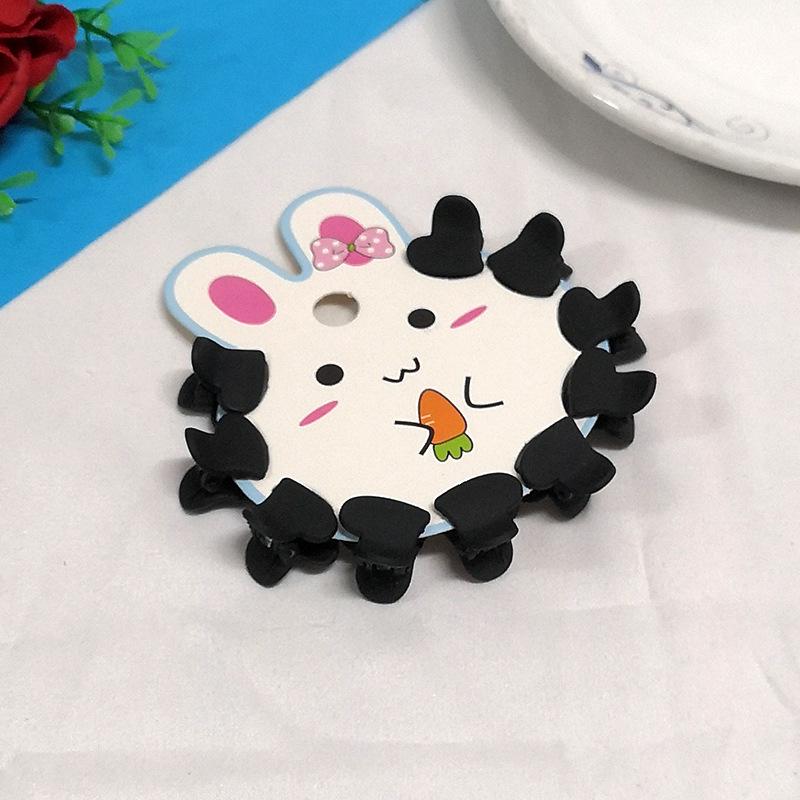 Children's Cute Rabbit Cartoon Hair Clips - Mini Colored Plastic Claws for Girls