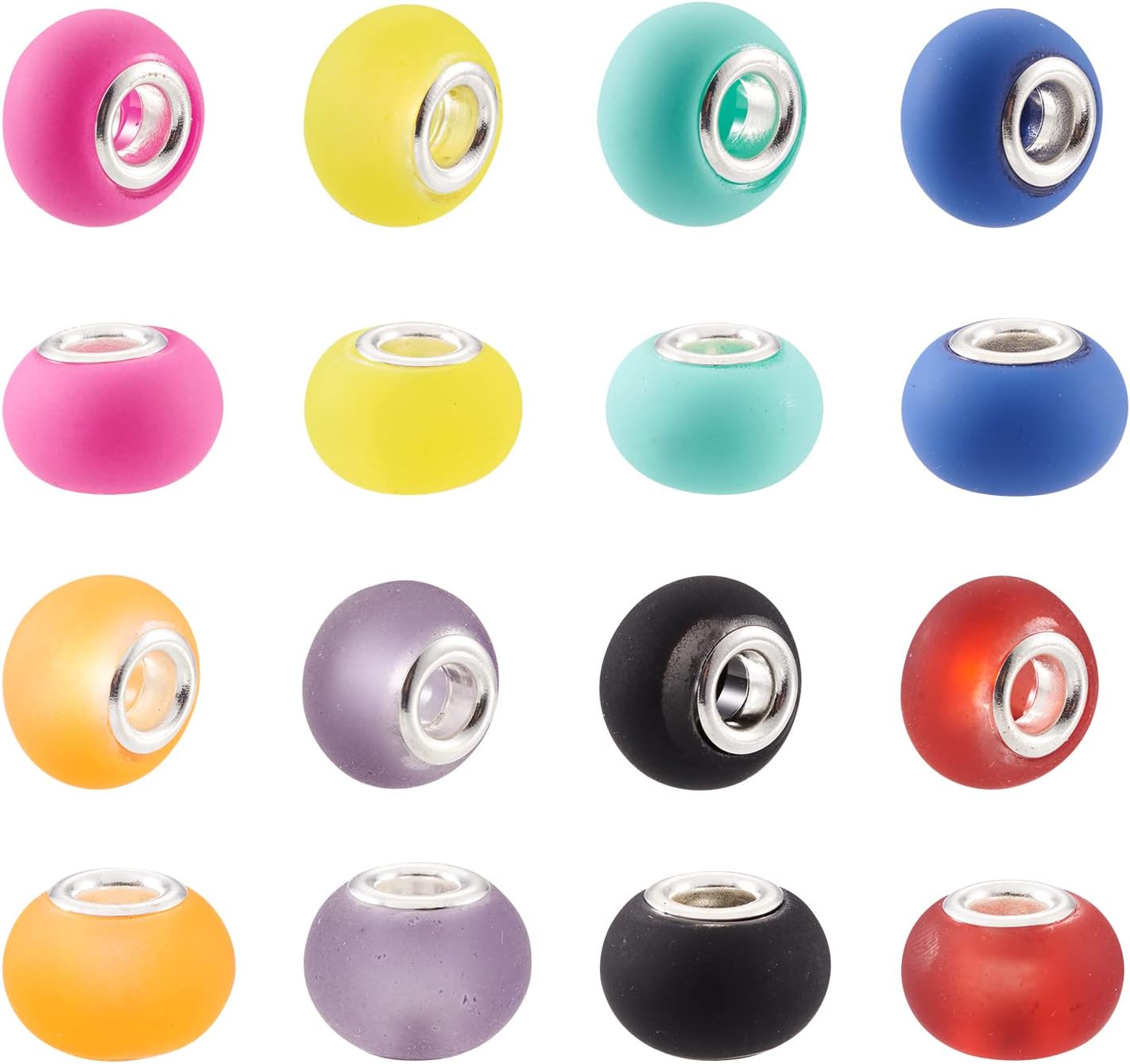 

12/25/50 шт. смоляные жемчужины европейские большие отверстия диско-шарики бусины для змеиных цепочек браслеты с подвесками изготовление ювелирных изделий 50pcs