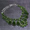 Natural Peridot Carving, Peridot 925 Sterling Silver Jewelry Necklace 18" d6F42