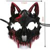 Blood Half-Face Mask Men Dragon Tiger Wolf Mask Horror Halloween Costume Props Skeleton Carnival Mask Party Cosplay Prop