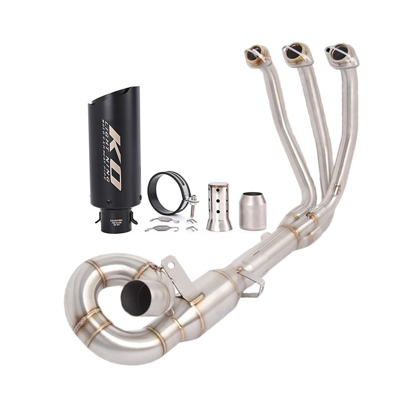 For Adventure CFMOTO 675SR 2024-2025 657NK 2025 Motorcycle Slip On Exhaust System 51 Muffler Header Link Pipe Stainless Steel