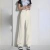 Vielseitige Persönlichkeit Straight Jeans Damen Frühling und Herbst neu Koreanische Version ins zeigt dünnes Temperament Weitbein Mopping Denim