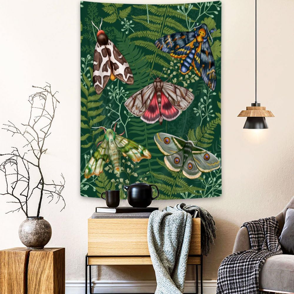 Moon Phase Tree Of Life Wall Tapestry Butterfly Floral Starlit Spiritual Decor Boho Mandala Wall Hanging Tapestrys For Bedroom