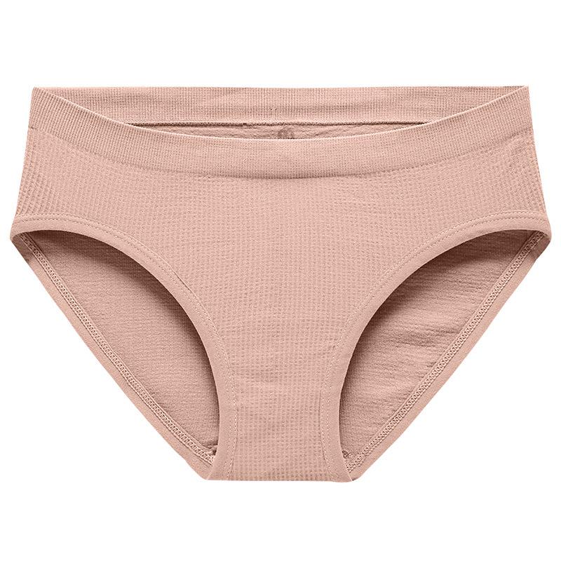 Women's Seamless Plus Size Comfortable Mid-Rise Breathable Cotton Hip-Lifting Panties