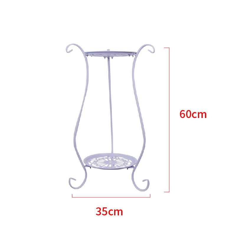 European-Style Multi-Layer Iron Flower Stand for Indoor and Balcony Use