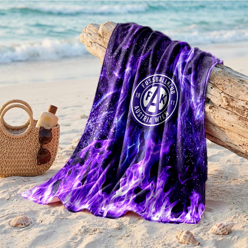 Austria Wien FC Stampa Asciugamano da Spiaggia in Microfibra Asciugatura Rapida Assorbente Asciugamano Grande per Spiaggia Nuoto Viaggio