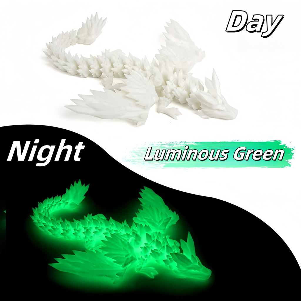 Leuchtende Spielzeuge 3D-gedrucktes Tier Leuchtet im Dunkeln Drache Schlange Katzen Drehbar Gelenkig Tyrannosaurus Rex Heimdekoration Kindergeschenk