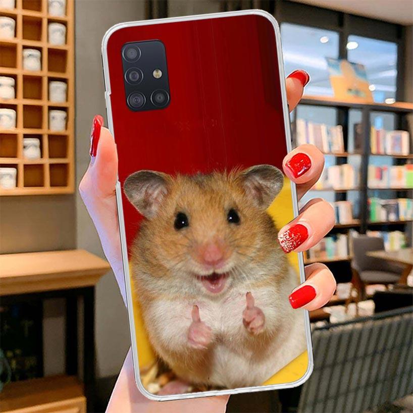 Cute Lovely Pet Hamster Cover Phone Case For Samsung Galaxy A12 A22 A32 A52 A72 A02S Phone Case Note 20 Ultra 10 S10 Plus A51 A7