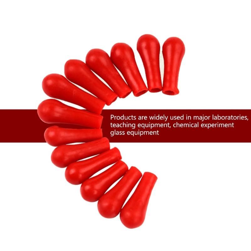50Pcs Rubber Bulb Caps Dropper Rubber Caps Pipettes Caps for Droppers and Pipettes Laboratory Experiment Accessories